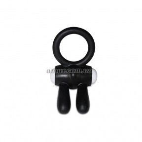 Ерекційне кільце Power Clit cockring, чорне