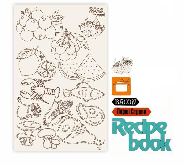 Чипборд для скрапбукінгу 126*200 мм Recipe book 4 білий 94232070
