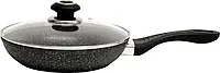 Сковорода с крышкой 26 см мрамор Bohmann BH 1012-26 MRB - Lux-Comfort