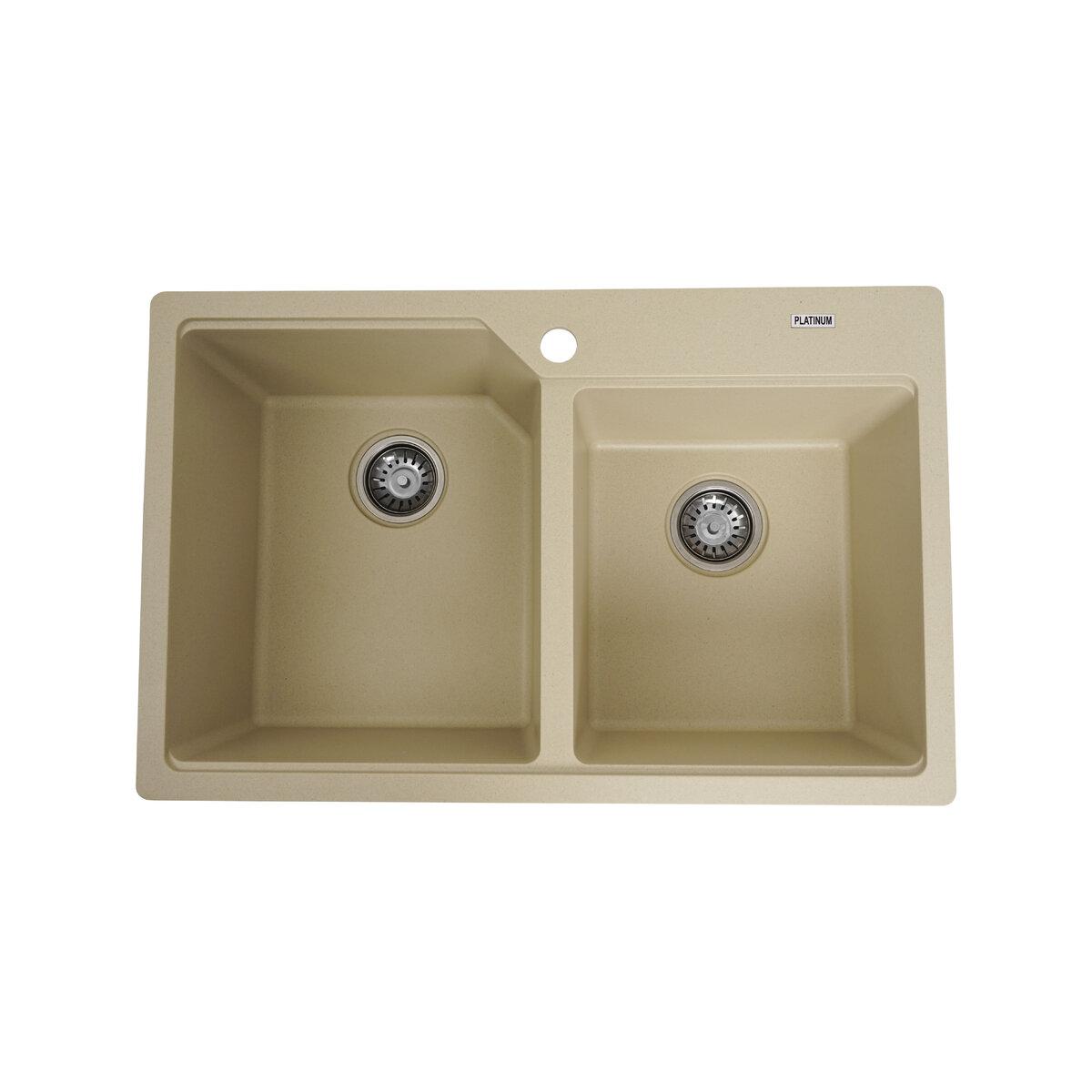 Мийка Кухнна Гранітна Platinum HARMONY 78*50 (см) Айворі — Купить ...