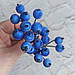 Калина в цукрі Ø12 мм синя для заколок, декору, букет 20 ягід, фото 2