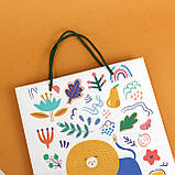 Дитячі подарункові пакети 220*120*260 Красиві пакети для упаковки з ручками шнурками "Лев Сонце", фото 9