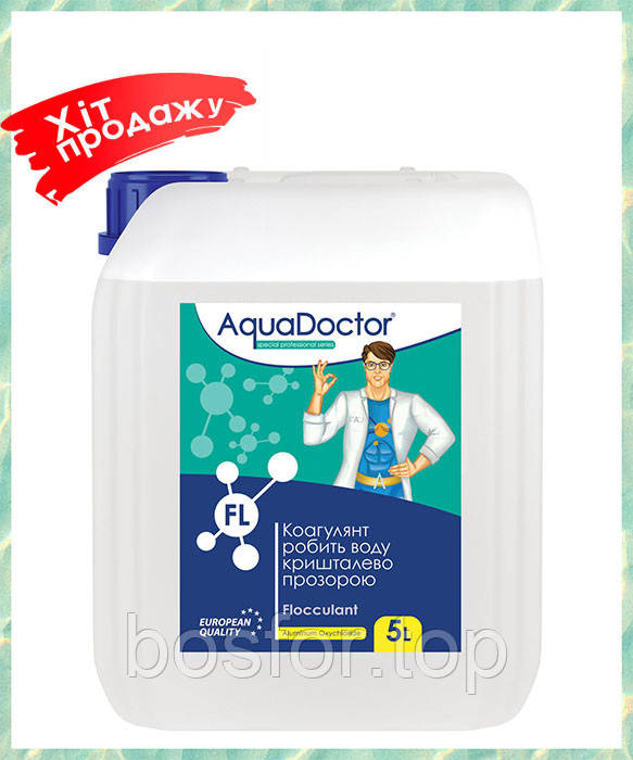 Флокулянт коагулянт рідкий Аквадоктор для очищення води AquaDoctor 5 л
