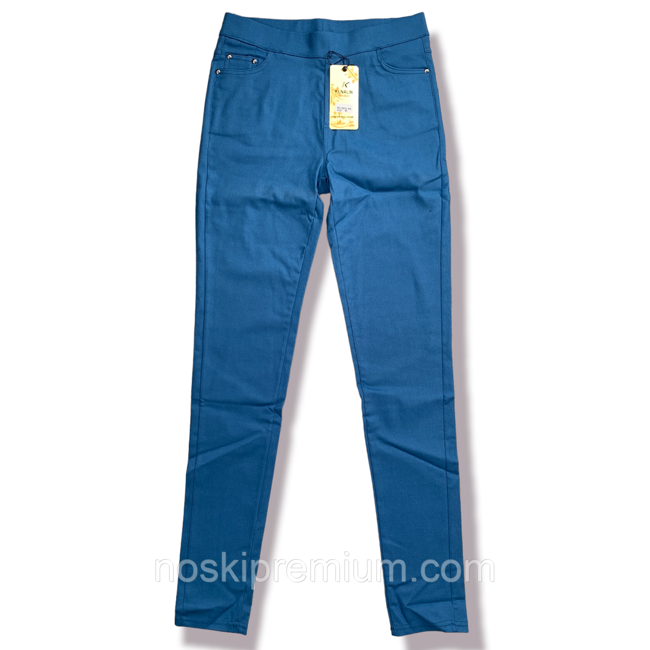 Штани жіночі бавовна з бамбуком кольорові Kenalin, розмір S, блакитні, 503-10, фото 1