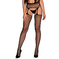 Эротические колготки-бодистокинг Obsessive Garter stockings S815 S/M/L, имитация чулок и пояса