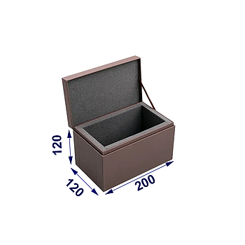 Коробка Подарункова Бокс для Ювелірних Прикрас з Кришкою із палітурного картону 120х200х120 мм