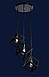 Люстра світильник в стилі лофт квадрат на 3 плафона Levistella 7528874-3 BK, фото 4
