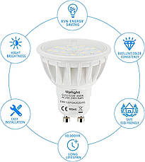 Uplight 5,5 Вт, світлодіодна лампа GU10 з регульованою яскравістю (10 шт.), Amazon, Німеччина, фото 3