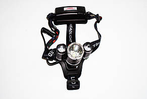 Налобний ліхтар на акумуляторі 18650 заряджання від 12 і 220 в два акумулятори