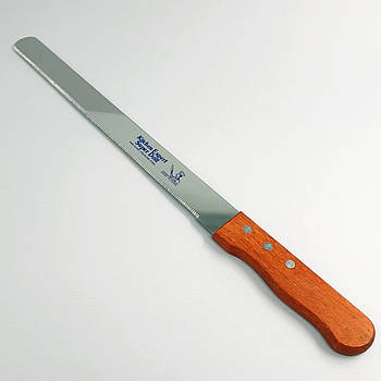 Кондитерський ніж для нарізування бісквіта дрібні зубчики (довгий) 47 см