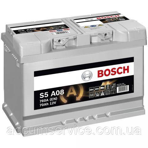 Акумулятор BOSCH S5 AGM SILVER 0092S5A080 70Ач