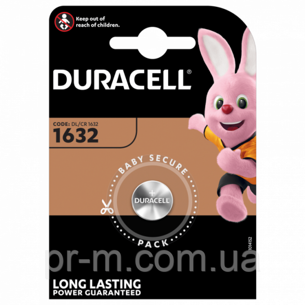 Батарейка Duracell 1632 (1шт/10 шт.)