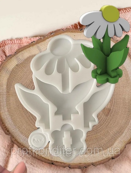 Силіконова форма-конструктор "Ромашка на підставці", фото 1