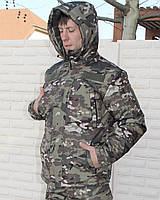 Тактична утеплена форма Мультикам: куртка-бушлат+ штани розміри від 46 до 66 тканин СОФТШЕЛ, фото 4