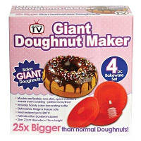 Форма для випічки силіконова гігантських пончиків Giant doughnut maker, GS1, Гарної якості, Міні Сковорода, icook сковорода, литий