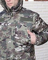 Тактична утеплена куртка-бушлат "Мультикам" розміри від 46 до 66 тканин СОФТШЕЛ, фото 4