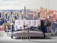 Город фото обои 368x254 см 3Д Панорама мегаполиса Нью-Йорка (12119P8)+клей
