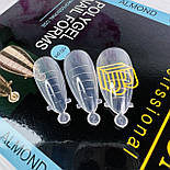 Верхні типси (верхні форми) BELEON (Almond) для роботи з полігелем, різні розміри 120 шт, фото 2