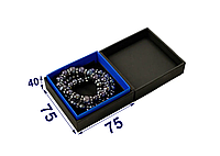 Коробка Шкатулка для Драгоценностей Подарочная из картона Черная 75х75х40 мм