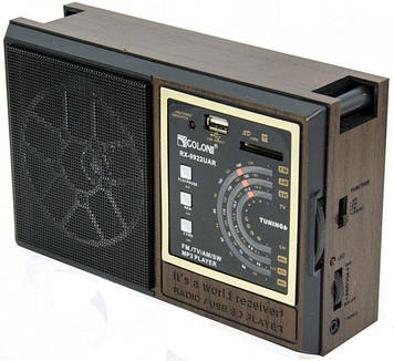 Радіоприкладник акумуляторний Golon RX-9922 з MP3 плеєром, Gp1, Гарної якості, MicroSD, USB, FM радіо, муз портативна колонка з