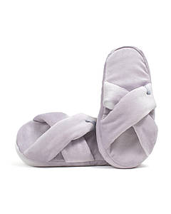 Капці домашні велюрові Світло-сірий