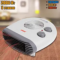 Тепловентилятор Rigga Fan Heater 2000Вт Обогреватель электрический, 3 режима, холодный обдув Белый SNP