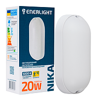 LED светильник Enerlight NIKA ЖКХ 20W 5000K IP65 овальный с датчиком движения NIKA20SMD80NMS