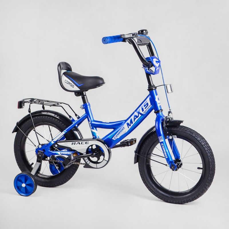 Велосипед для мальчика двухколесный 12" дюймов "CORSO" MAXIS-12987, сидение с ручкой, дополнительными колесами - фото 1 - id-p1775405210
