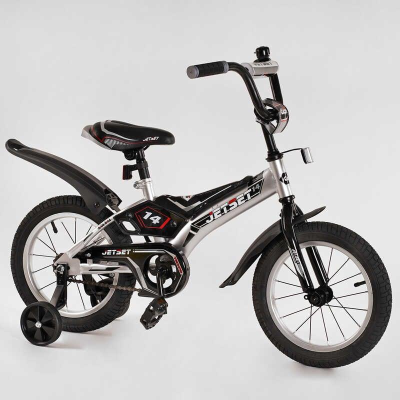 14 дюймів велосипед двоколісний "Jet Set" JS-N1404, сидіння з ручкою, з додатковими колесами