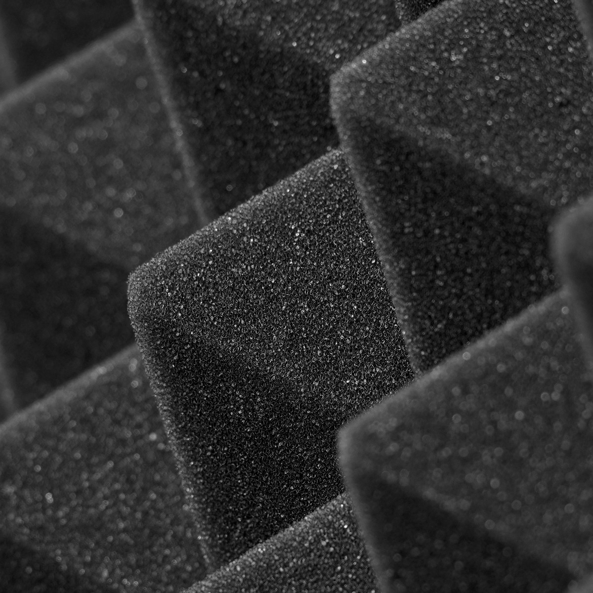 Акустичний поролон EchoFom Піраміда 50 мм 50×50 см Чорний графіт