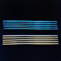 Декоративный молдинг, накладки для решеток вентиляции салона автомобиля золотой и синий хром (NS0016_4)