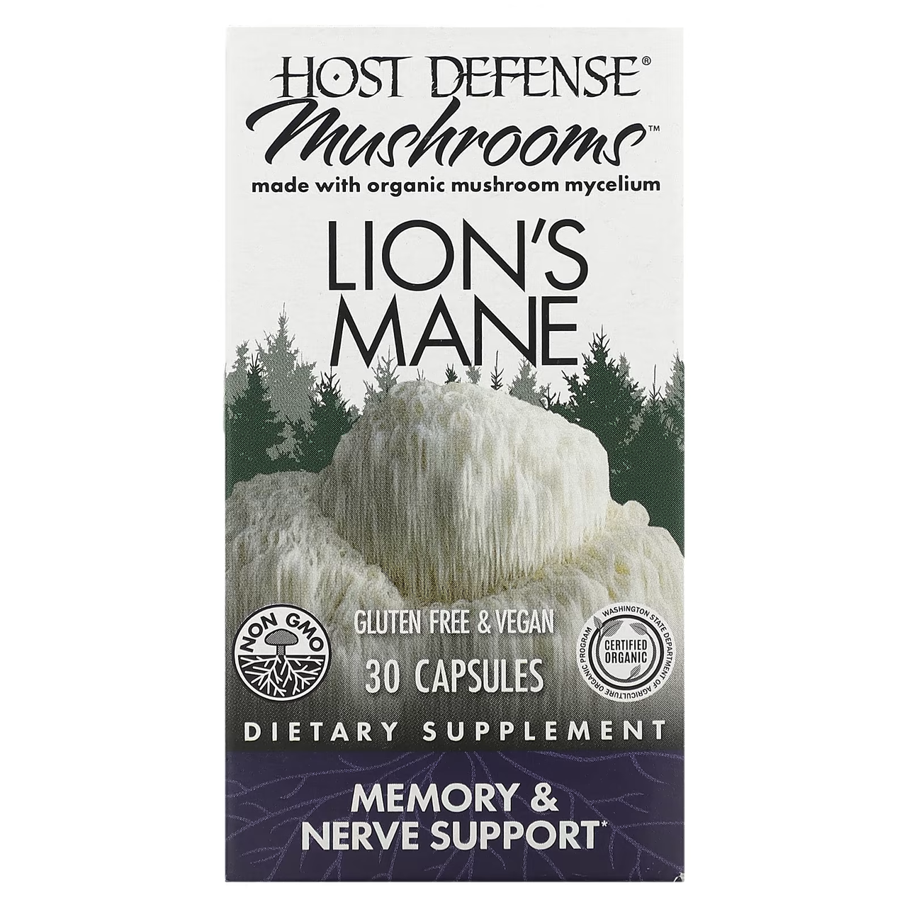 Харчова добавка Fungi Perfecti Lion's Mane (Їжовик гребінчастий) 30 caps