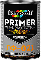 Грунтовка ГФ-021 Kompozit 0,9 кг (Цвет: Черный)