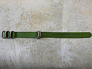 РЕМІНЕЦЬ NATO ZULU ЗЕЛЕНИЙ (КРУГЛІ КІЛЬЦЯ) 18ММ = УЦІНКА, фото 2