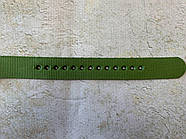 РЕМІНЕЦЬ NATO ZULU ЗЕЛЕНИЙ (КРУГЛІ КІЛЬЦЯ) 18ММ = УЦІНКА, фото 3