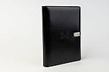 Блокнот з бездротовою зарядкою Powerbank 8000 мАч з флешкою 16 Гб та ручкою Чорний, фото 9