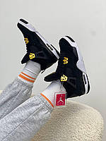 Мужские кроссовки Nike Air Jordan Retro 4 Black White Размер 42 (26.5см)