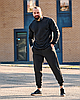 Чоловічий спортивний костюм чорний весна-осінь світшот і штани чоловічі спортивні костюми однотонні повсякденні, фото 7