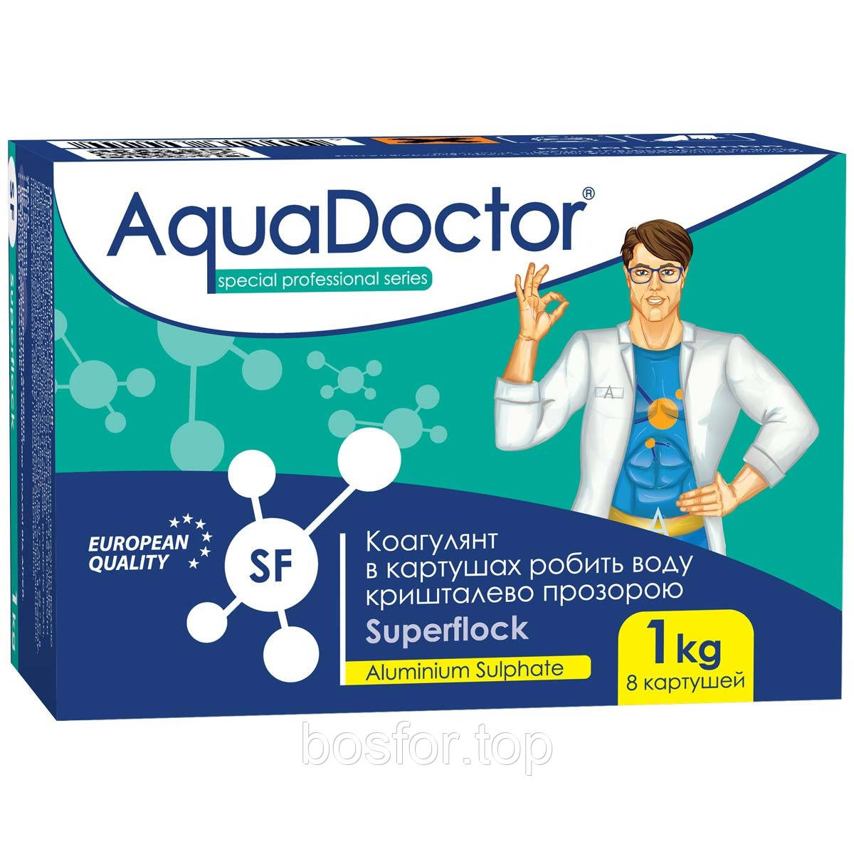 Засіб проти каламутності тривалої дії Аквадоктор у мапашах, AquaDoctor Superflock 1 кг
