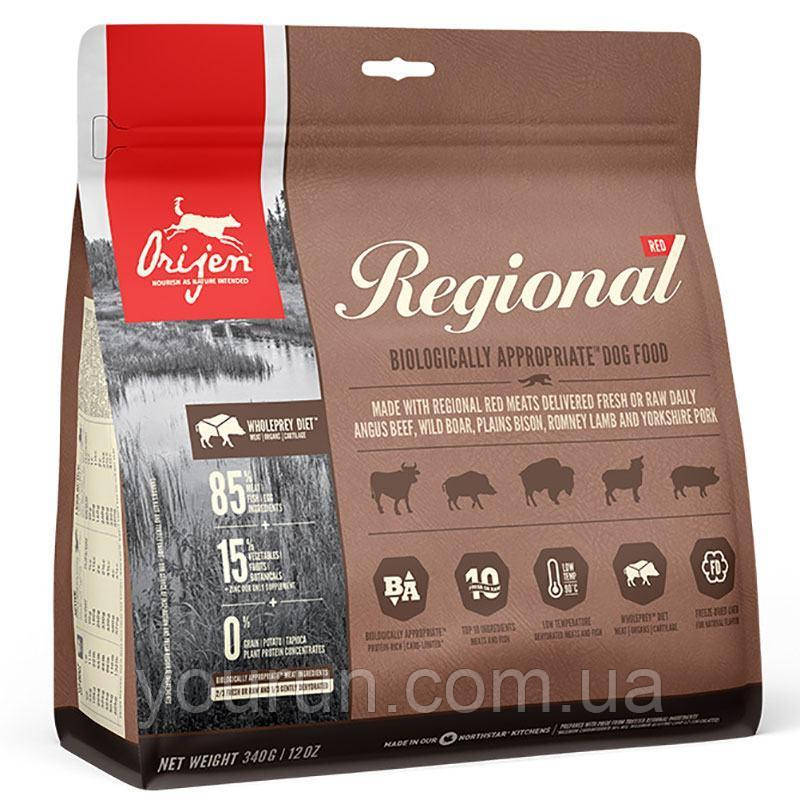 Orijen (Оріджен) Regional Red Dog - корм для собак усіх порід та вікових груп 340гр