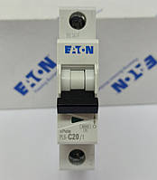 Автоматичний вимикач EATON PL6-C20/1 20А 6kA тип С, 286534