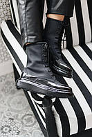 Женские кроссовки Alexander McQueen Boots Black Premium Александр Маквин