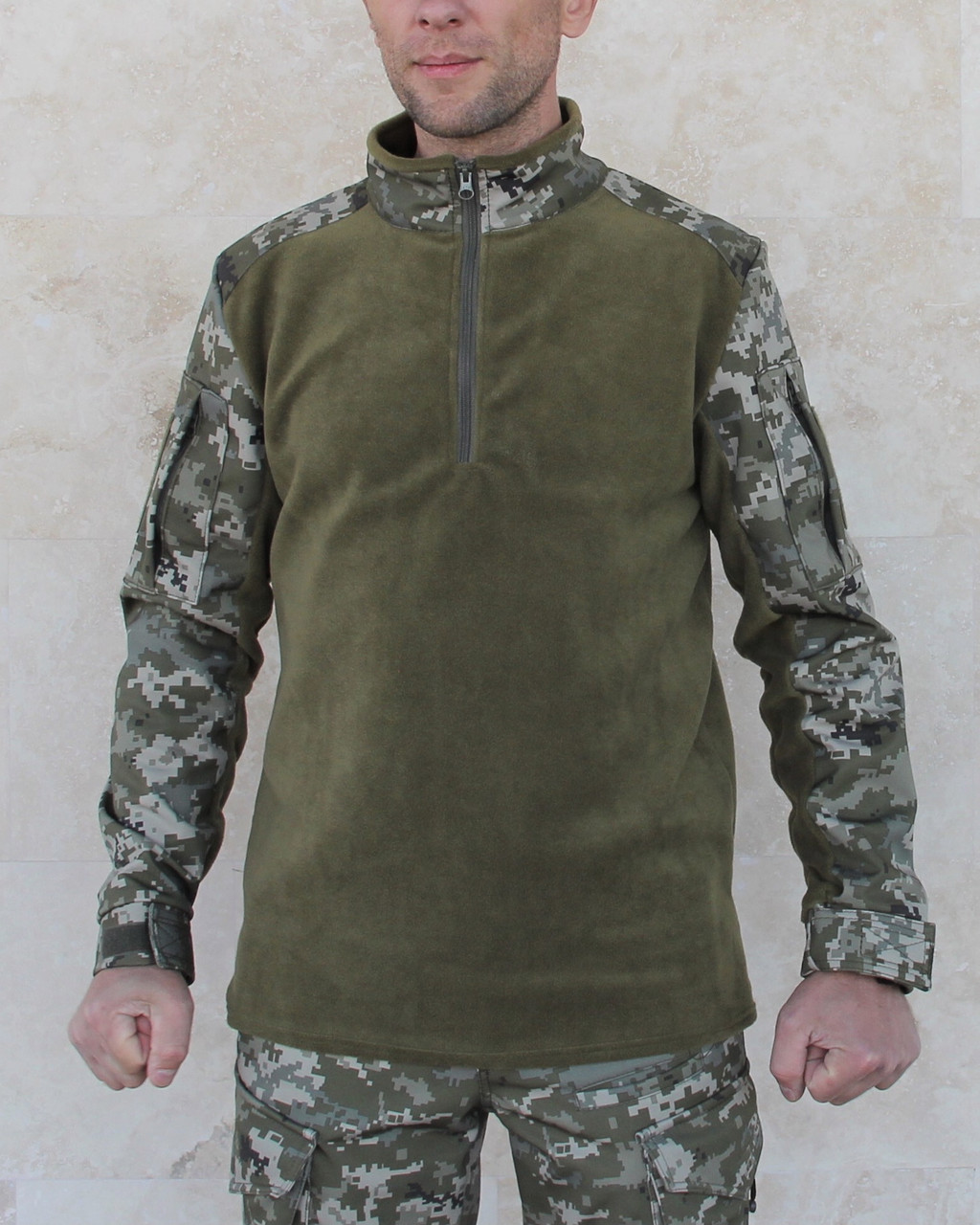 Сорочка зимова Піксель Тактична Убокс із тканини софтшел Теплий одяг для військових