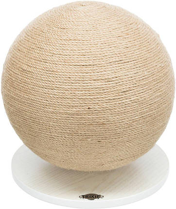 Дряпка для котів Trixie М'яч МДФ/джут бежевий, 29*31 см, фото 1