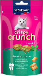 Ласощі для котів Vitakraft Crispy Crunch подушечки для зубів з м’ятою, 60 г