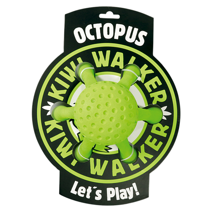Іграшка для собак Kiwi Walker «Восьминіг» зелений, 13 см, фото 1