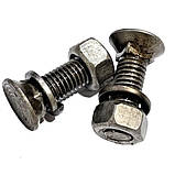 Болт культиваторний М10х45 з гайкою та гровером, фото 2