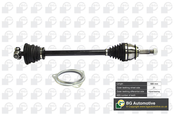 Піввісь BGA DS7302LA RENAULT MEGANE 2004-2005, SCENIC 1999-2003, фото 1