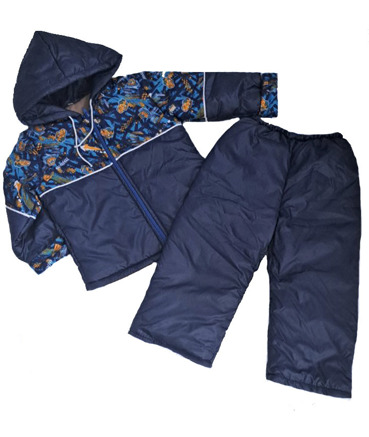 Комбінезон роздільний на хлопчика весна — осінь, дитячий комплект куртка та штани на флісі