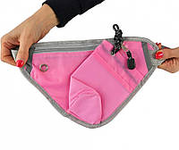 Многофункциональная сумка для бега на талию Sport (розовая) «Trifle-store»